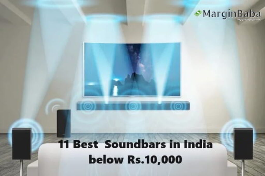 Top 11 Best Dolby Atmos or Surround Audio Soundbars with HDMI eARC below Rs.10000 Buy Dolby Atmos Soundbar with Subwoofer, Compare best prices for budget Rs.10000 below dolby atmos soundbars in india, dolby digital plus soundbar