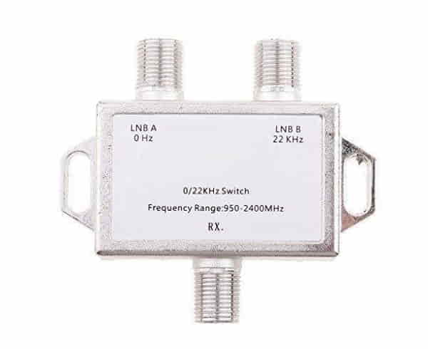 a 22k switch can be used in place of a 2x1 Diseqc switch. The switch is not designed for two receivers but you can use two C-Band LNBs with single Satellite Receiver.