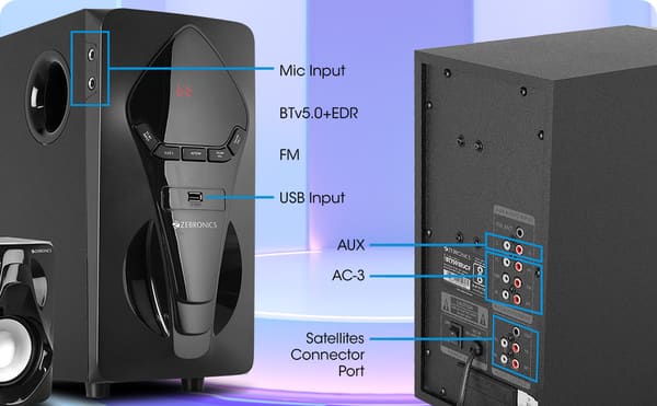 Buy ZEBRONICS 5.1 Channel AC-3 Surround Decoding Sound Home Theater at lowest price