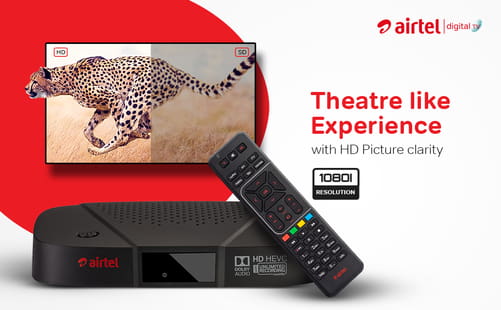 Compare and Buy Airtel DTH HD online with One Month Basic Pack. Airtel Digital TV HD Free installation is available. book online