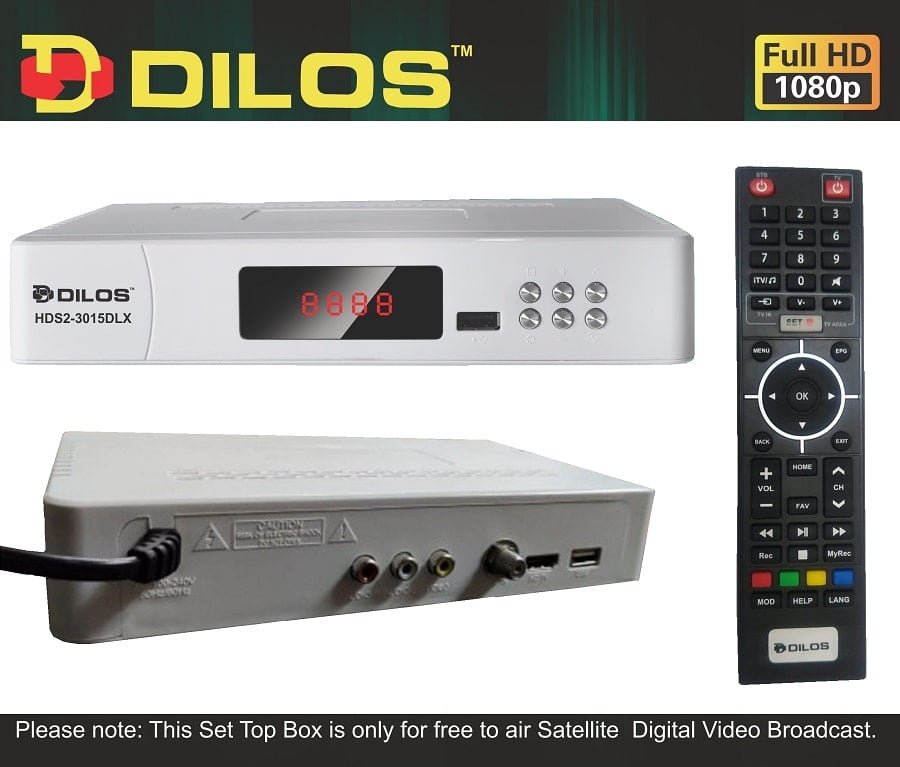 Buy Dilos HDS2-3015DLX Full HD DVB-S2 Satellite MPEG-4 Digital Set-Top Box