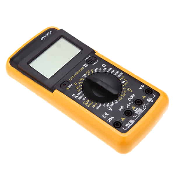 The DT9205A digital multimeter can be used to test and measure a multitude of electrical issues