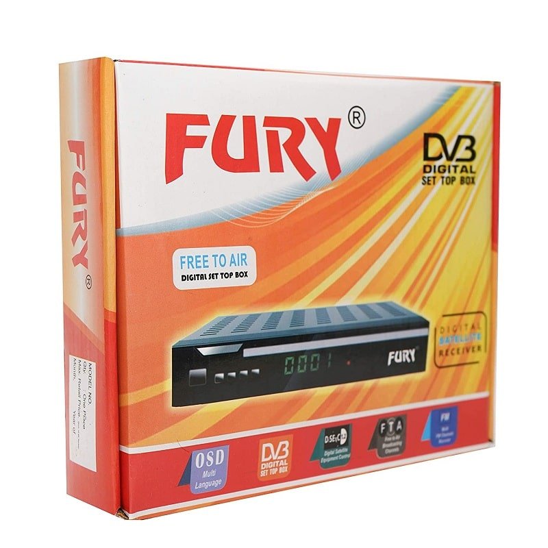 Fury Free Satellite TV MPEG-2 DD Freedish Set-Top Box with Remote