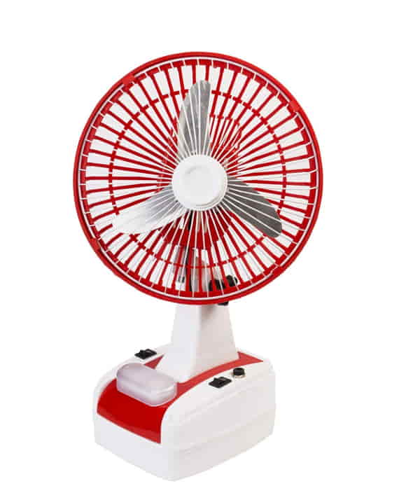 Buy GLOBEX 8-Inch Rechargeable Table Fan (Red) and Compare