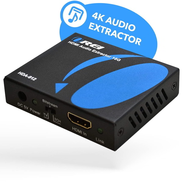 Buy OREI HDA-912 18Gbps HDCP 2.2/HDR10/HDMI Atmos/DTS Audio Extractor with HDMI 2.0b latest version supported. HDMI Audio Converter