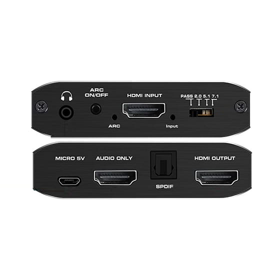 Buy this Hdmi to dolby atmos converter for HDMI ARC supported TV. It is Best hdmi to dolby atmos converter