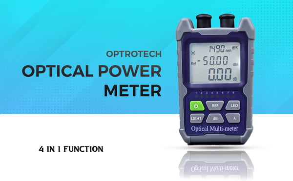 Optrotech Optical Fiber Power Meter with Laser Light is used in the routine maintenance of the Cable TV line by Cable Operators. FTTH Cable TV Testing Meter