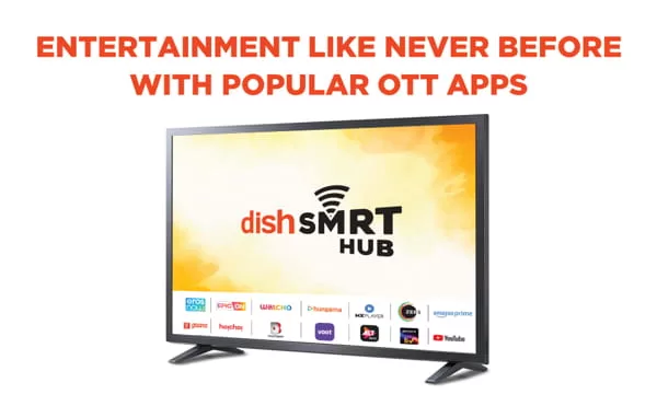 Buy dishtv SMRT HD hybrid TV Box, watch Dish TV satellite TV channels and enjoy 17+ Premium OTT Subscription using Dish TV Hybrid TV Box