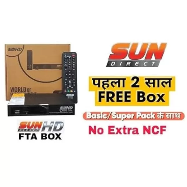 Now enjoy 80+ free-to-air channels along with the freedom to access any pay TV channel. Buy Sun Direct HD Box today with 2 years free FTA pack.